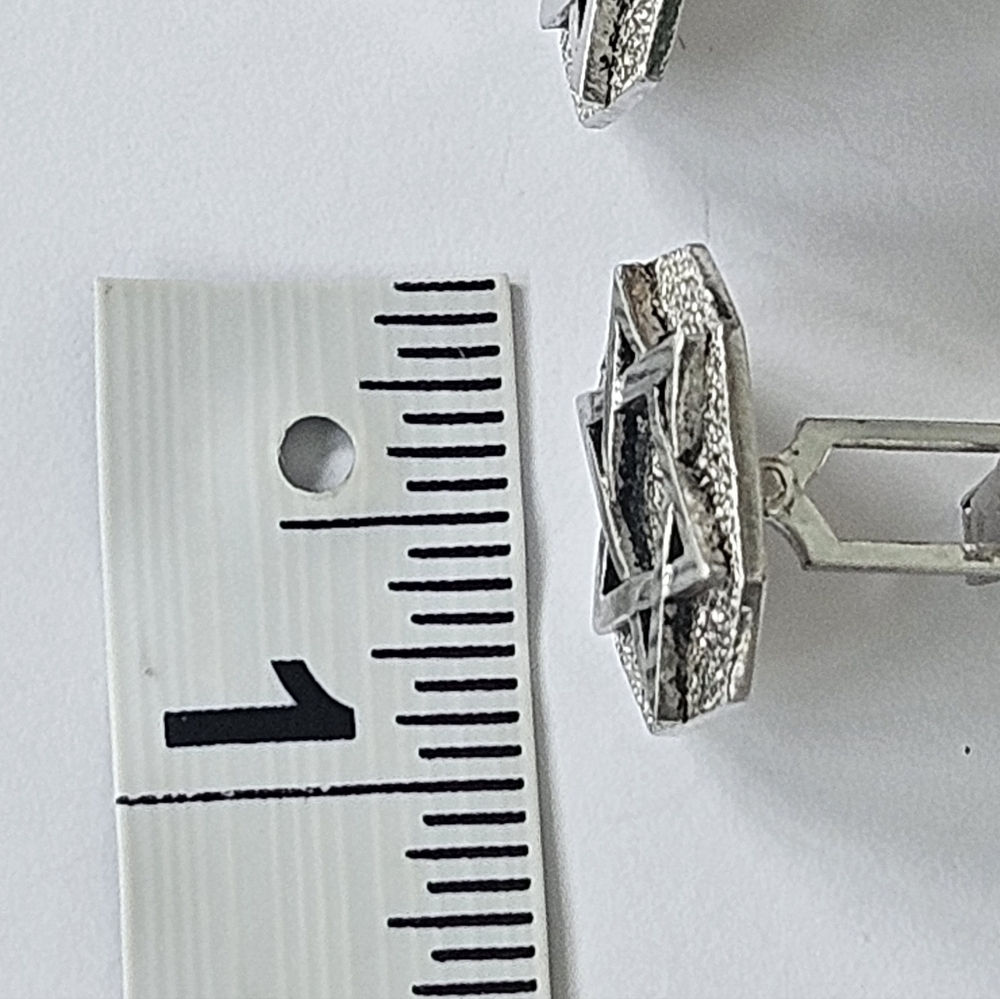 Vintage Virgil Sterling Silver Star of David Cufflinks 1” Judaica Jewish 19.7g - Picture 10 of 10